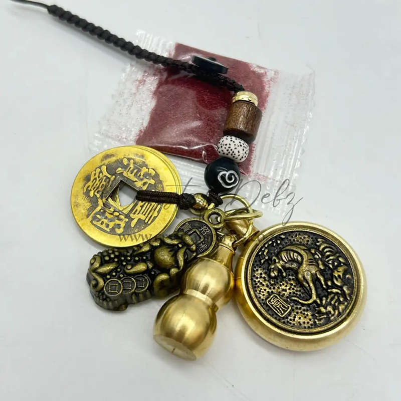 Lucky Spinning Coin Keyring- Tiger