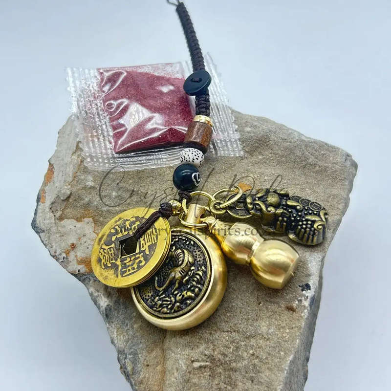 Lucky Spinning Coin Keyring- Tiger