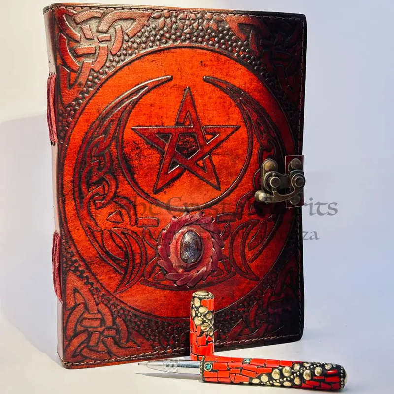 Magical Pentacle Lapis Lazuli Crystal Journal (A5)