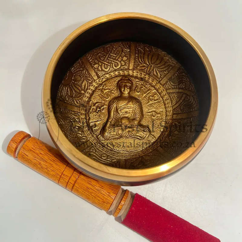 Medium Black And Gold Buddha Singing Bowl