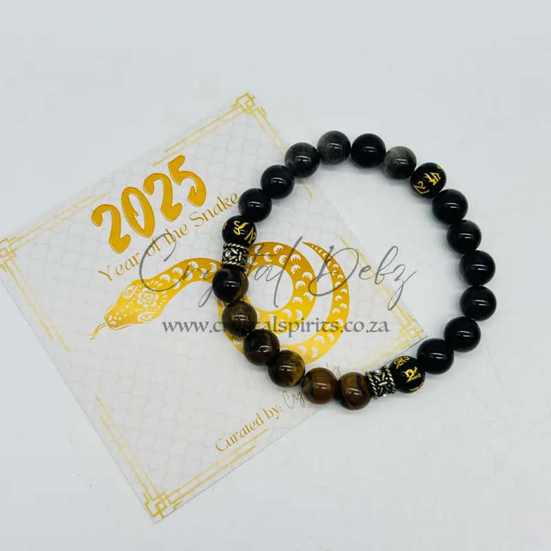 Mens bracelet - Protect And Power Gemstone Bracelet
