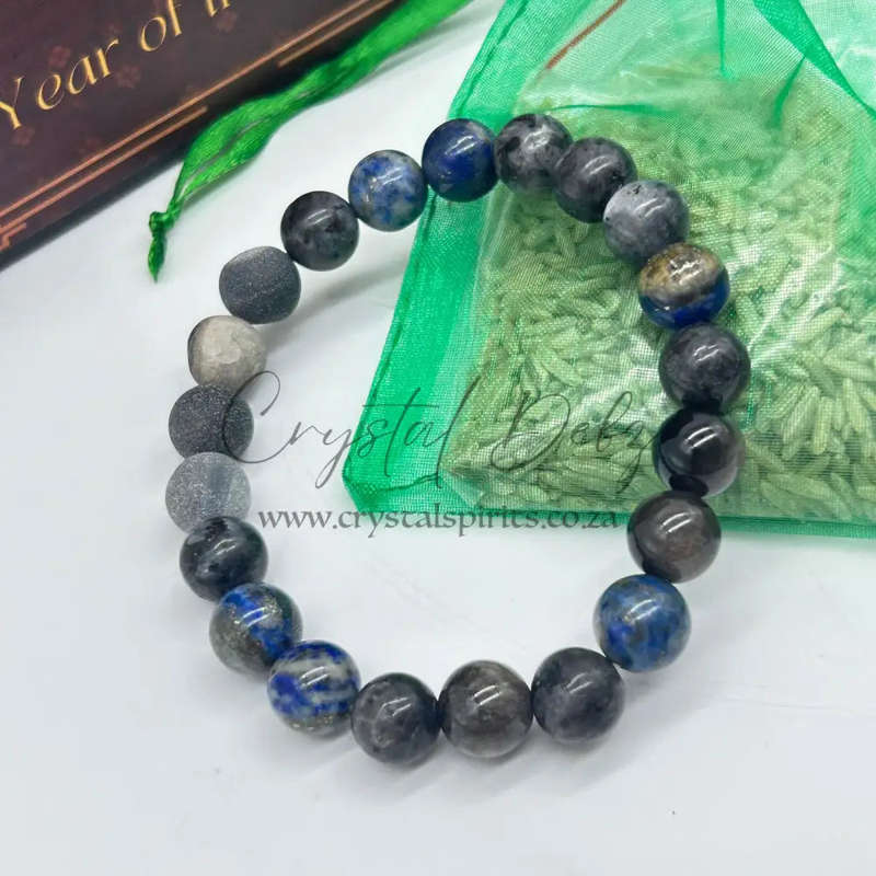 Mens gemstone bracelet - Cool Calm And Collected