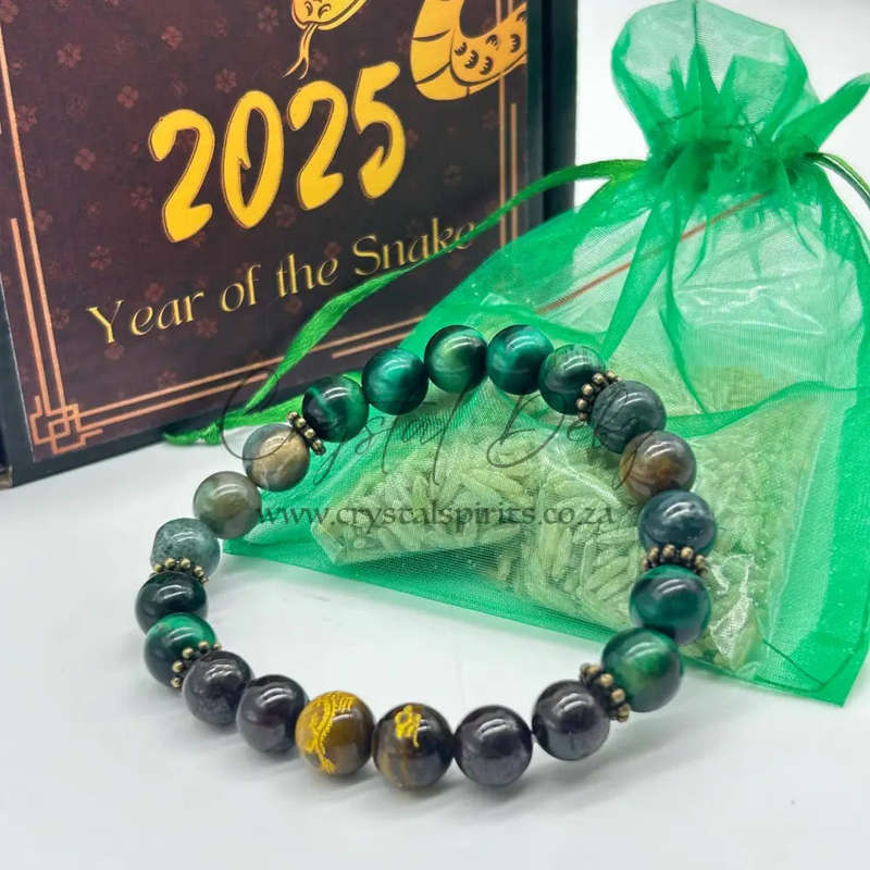 Mens gemstone bracelet  - Protect my health and well-being