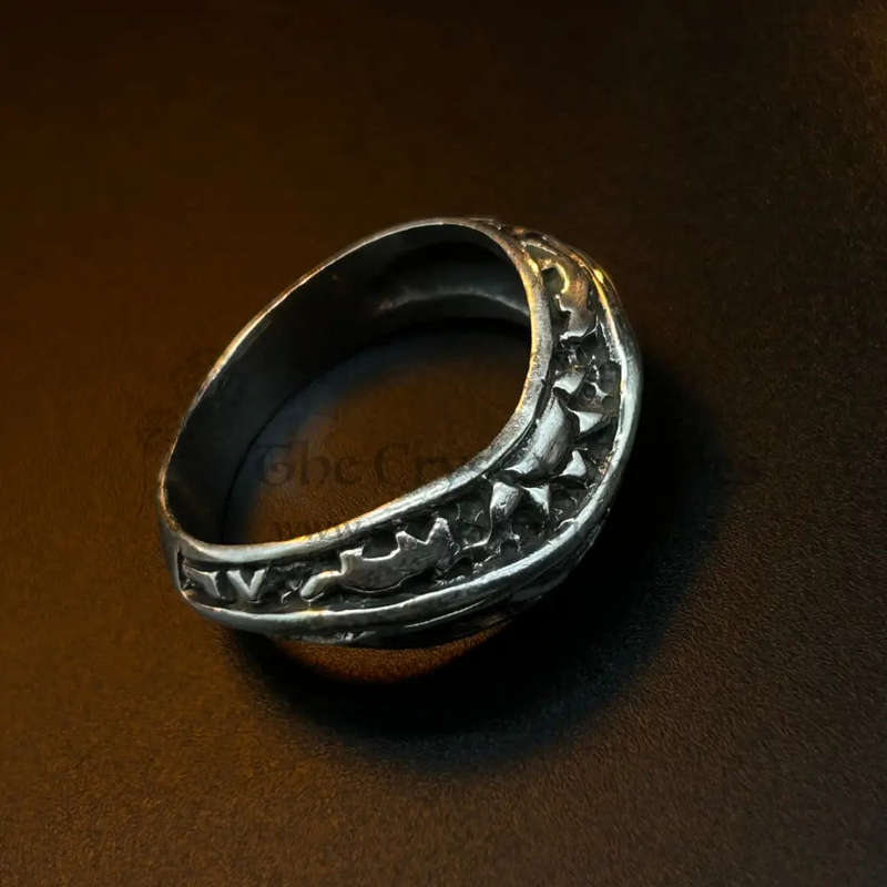 Mens Sun Twirl Sterling Silver Ring