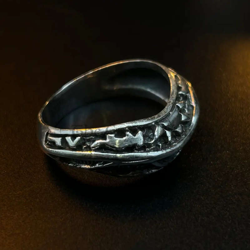 Mens Sun Twirl Sterling Silver Ring