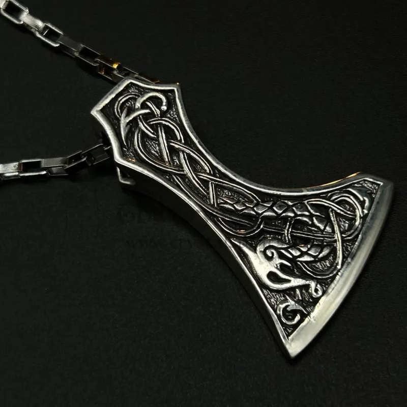 Mens Viking Thors Hammer Sterling Silver Pendant - Personal Power