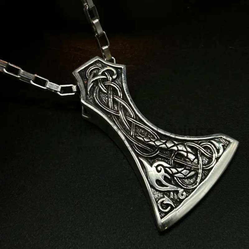 Mens Viking Thors Hammer Sterling Silver Pendant - Personal Power