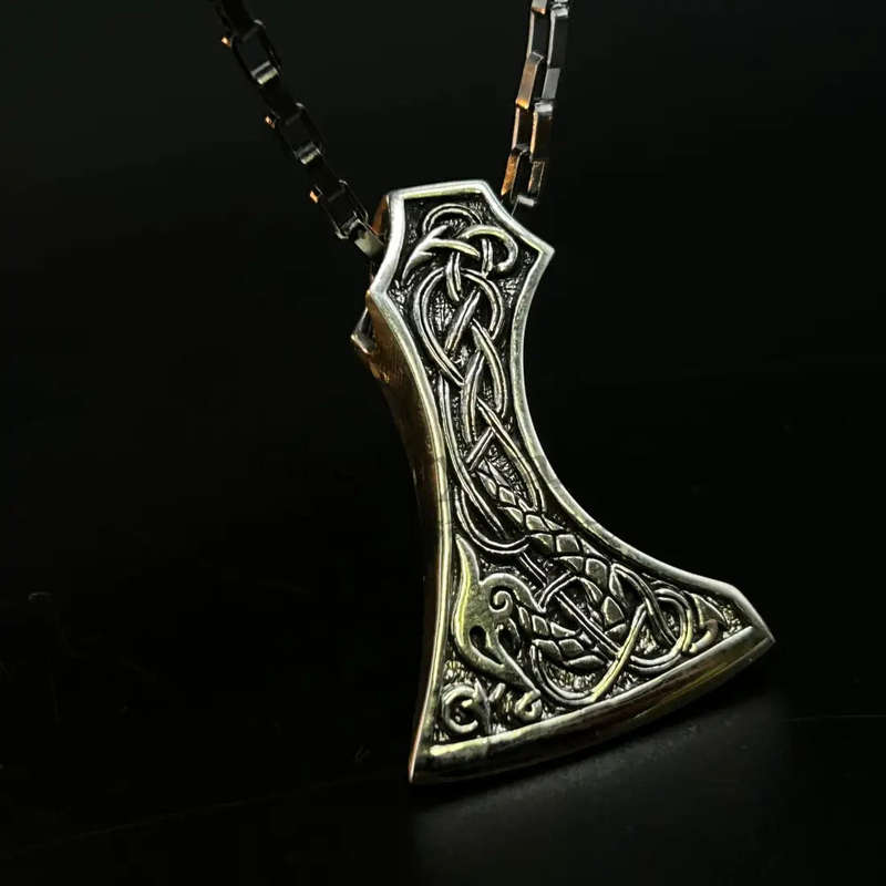 Mens Viking Thors Hammer Sterling Silver Pendant - Personal Power