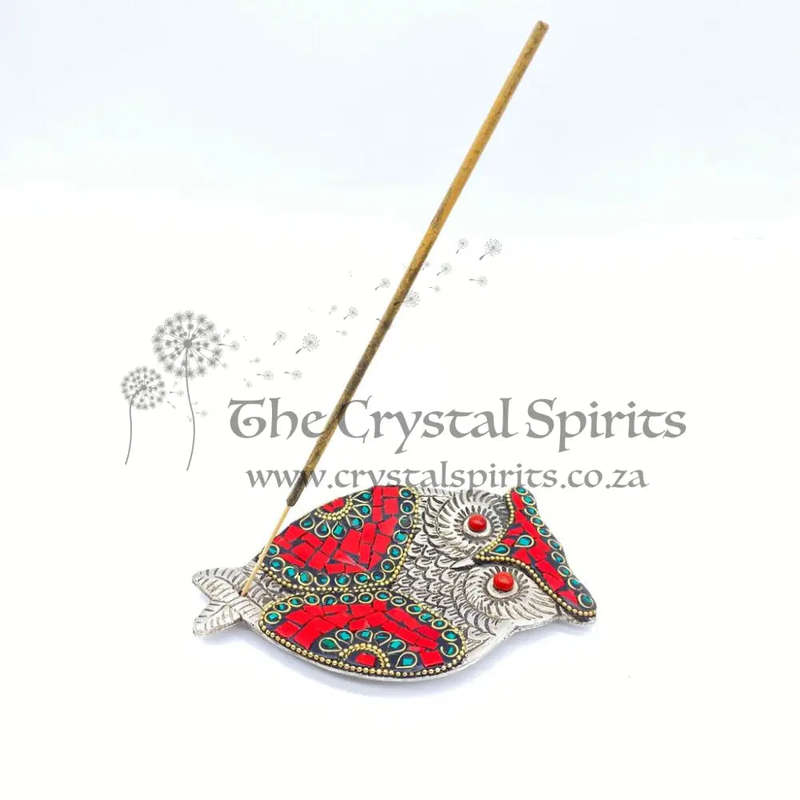 Mosaic Owl Incense Holder