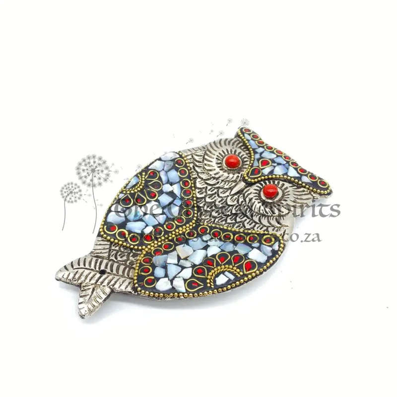 Mosaic Owl Incense Holder
