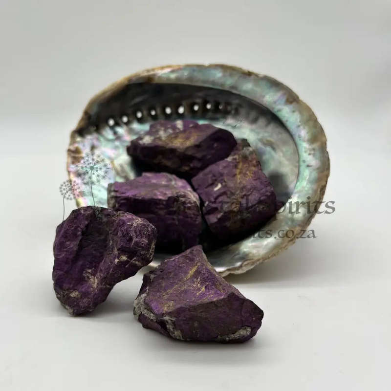 Natural Metallic Purpurite Cobbed from Namibia