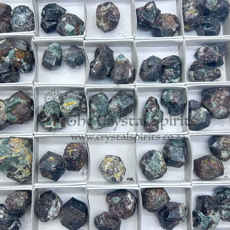 Natural Red Pyrope Garnet Crystals From Zimbabwe