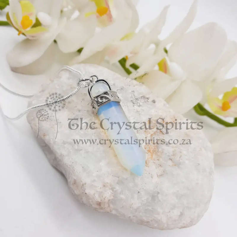 Opalite Crystal Point Pendant