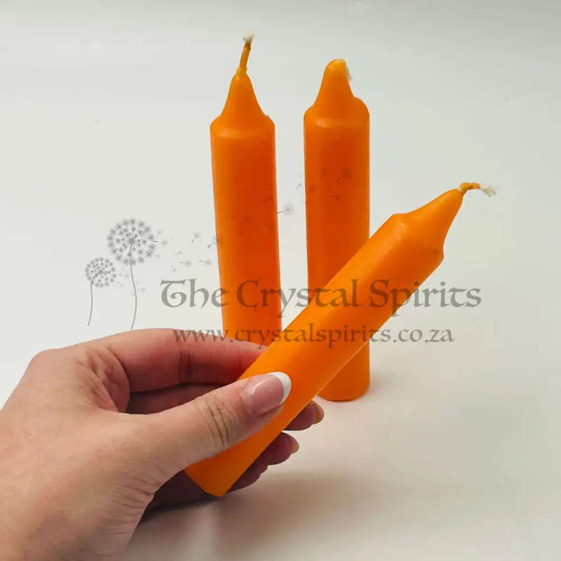Orange Solid Coloured Ritual Candles