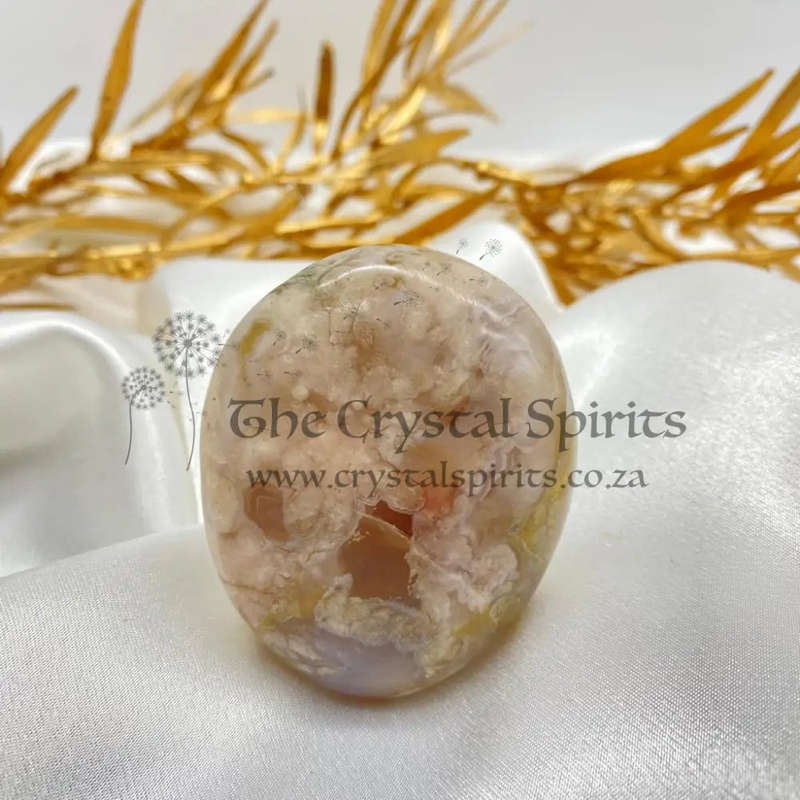 Peace and Passion Flower Agate Oval