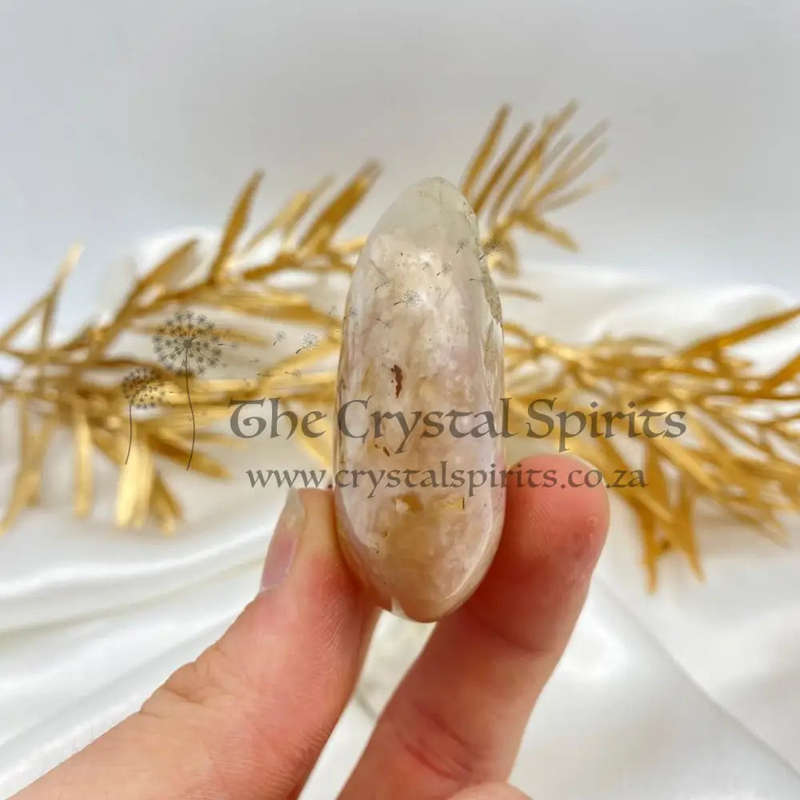 Peace and Passion Flower Agate Oval