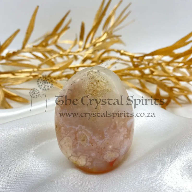 Peace and Passion Flower Agate Oval