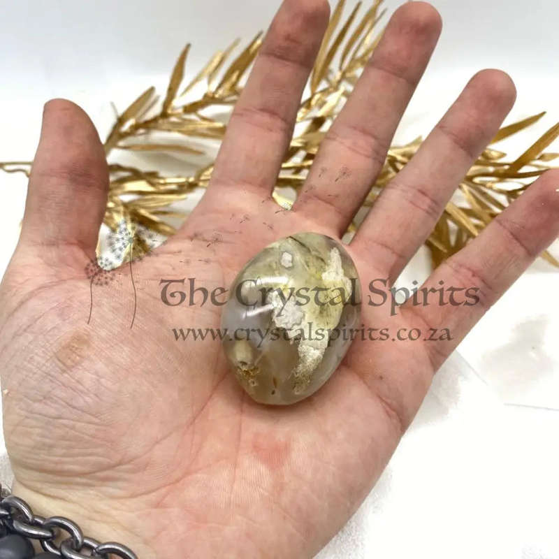 Peace and Passion Flower Agate Oval