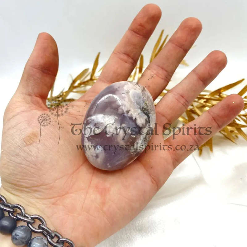 Peace and Passion Flower Agate Oval