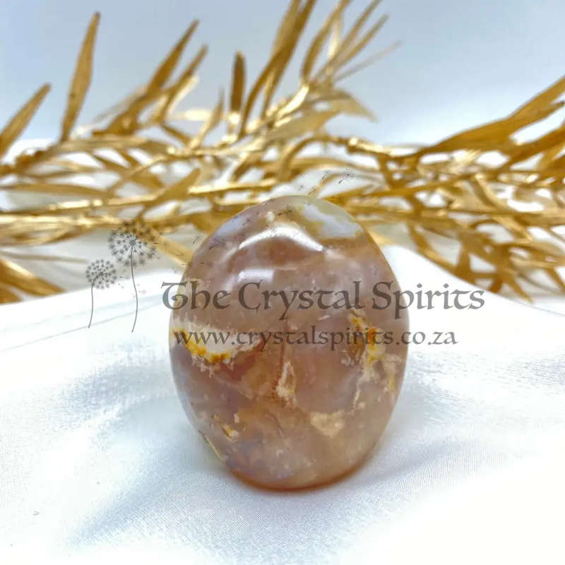 Peace and Passion Flower Agate Oval