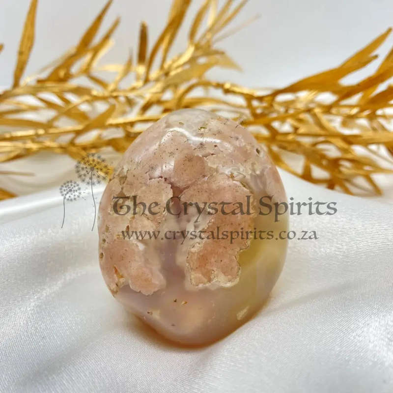 Peace and Passion Flower Agate Oval