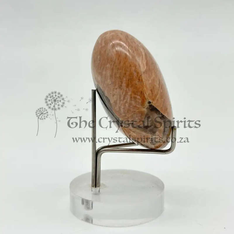 Peach Moonstone Palm Stone