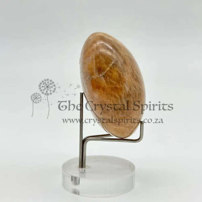 Peach Moonstone Palm Stone