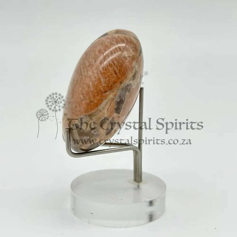 Peach Moonstone Palm Stone