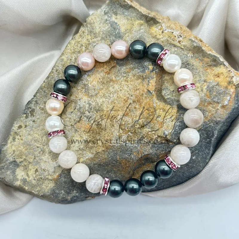 Pearl Moon Gemstone Bracelet