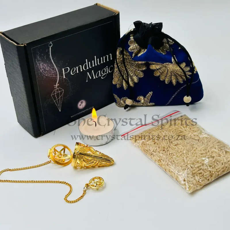 Pentacle filigree pendulum with chain