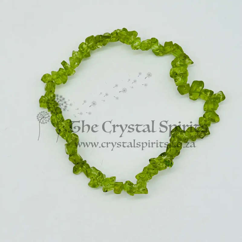 Peridot Chip Crystal Bracelet