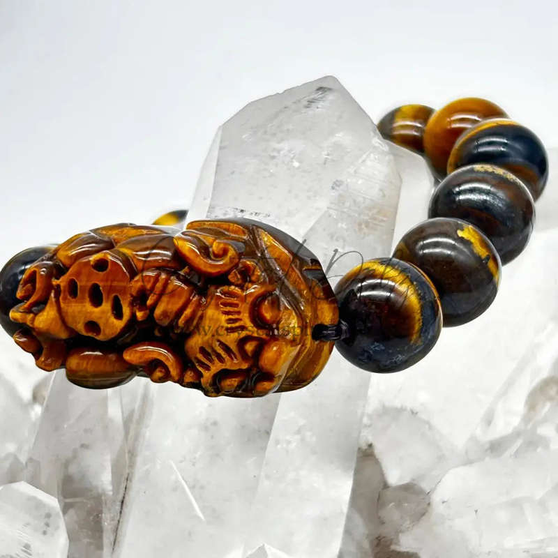 Pi Xiu Tigers Eye Gemstone Bracelet for Attracting Money and Wealth