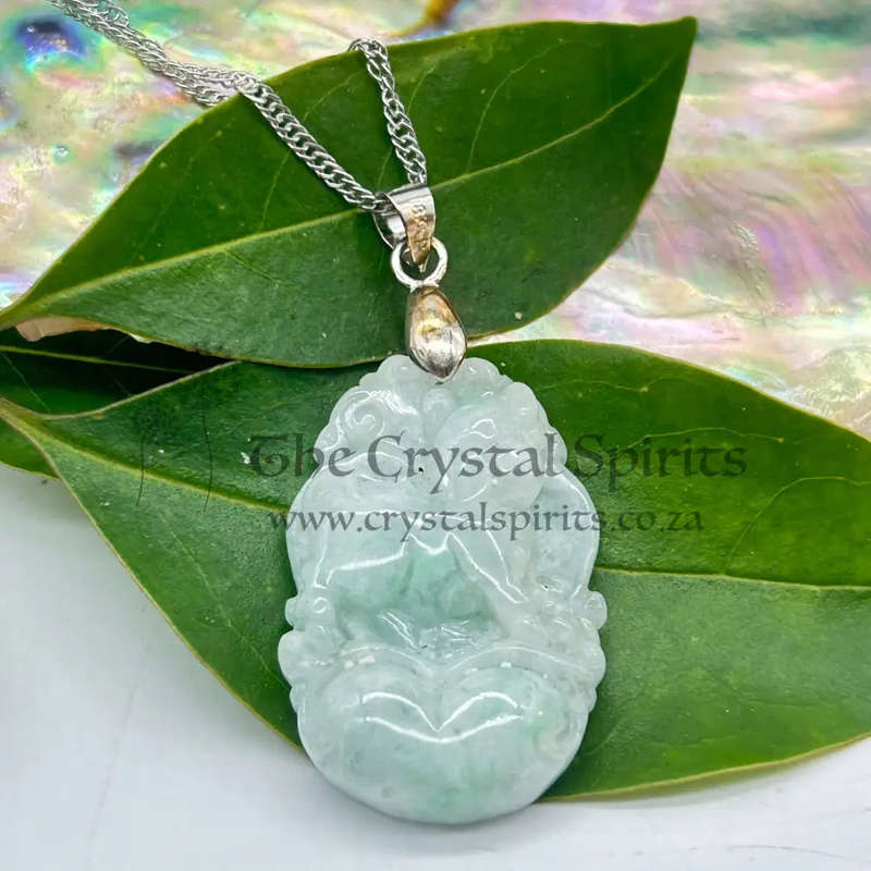 Pig Crystal Jade Carved Zodiac Pendant