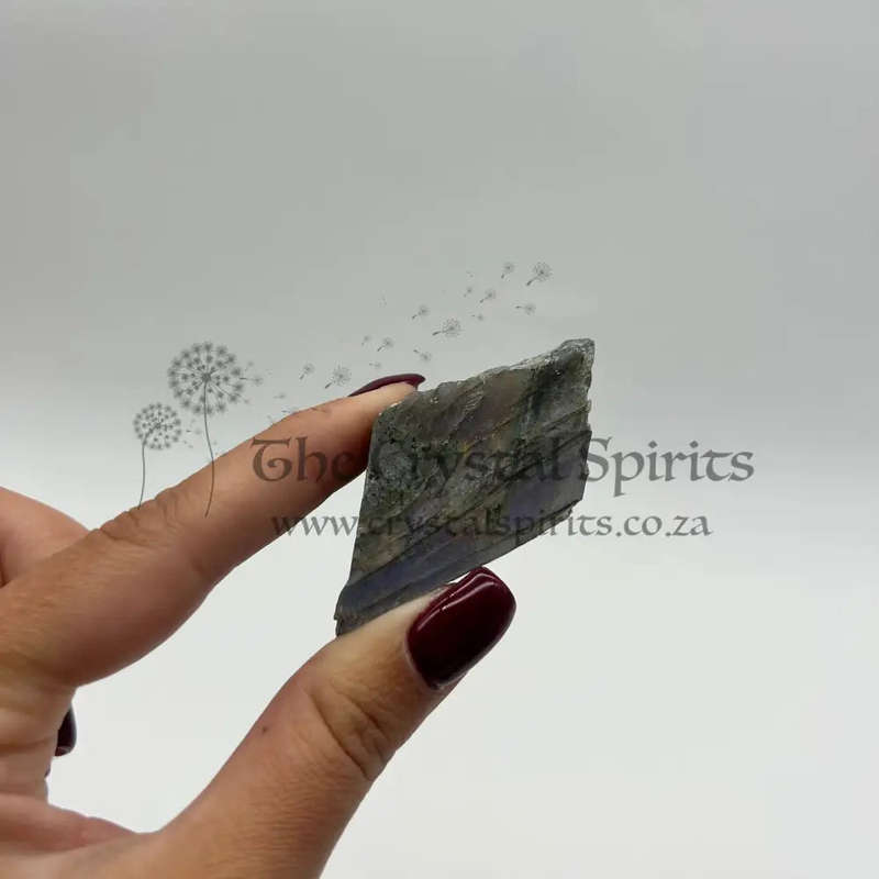Polished Purple Labradorite Slab from Madagascar