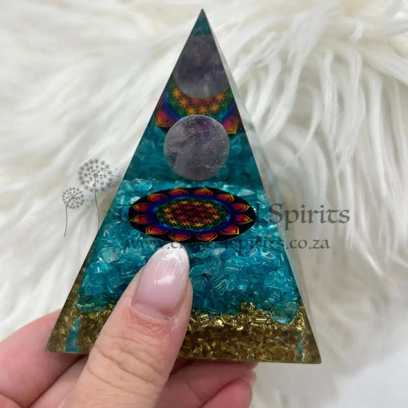 Psychic Guardian Crystal Orgonite Pyramid
