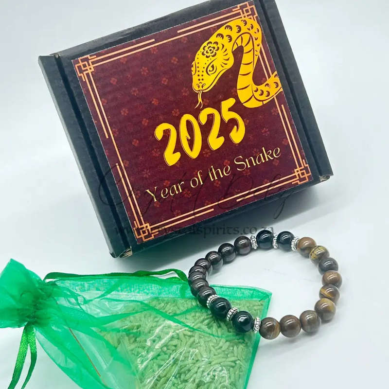 Rabbit Zodiac- Money Manifest #9 Future Prosperity 2025 Gemstone Bracelet (Men)