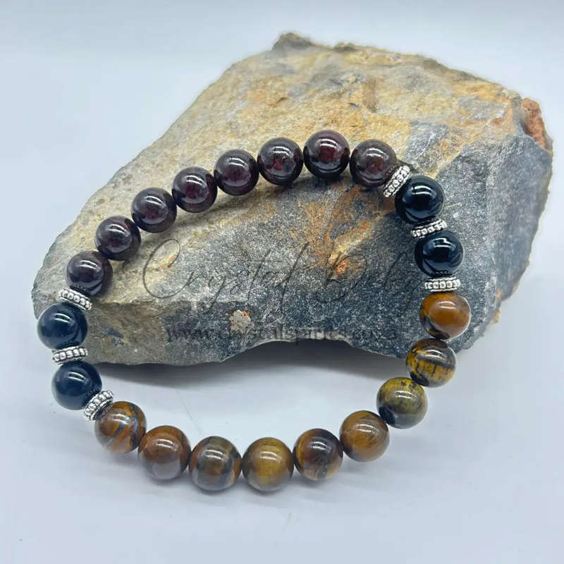 Rabbit Zodiac- Money Manifest #9 Future Prosperity 2025 Gemstone Bracelet (Men)