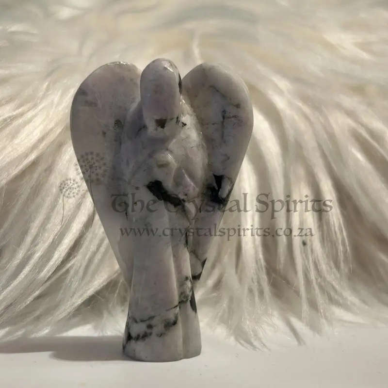 Rainbow Moonstone Crystal Carved Angel Of New Beginnings
