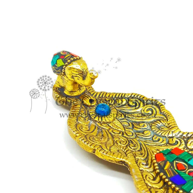 Rainbow Mosaic Elephant Incense Holder