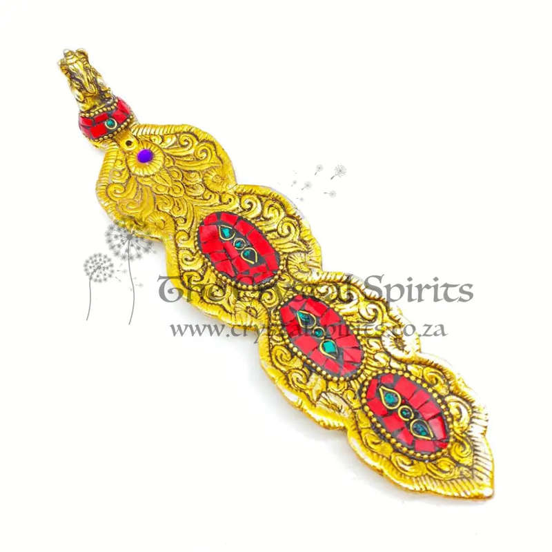 Red Mosaic Ganesha Incense Holder