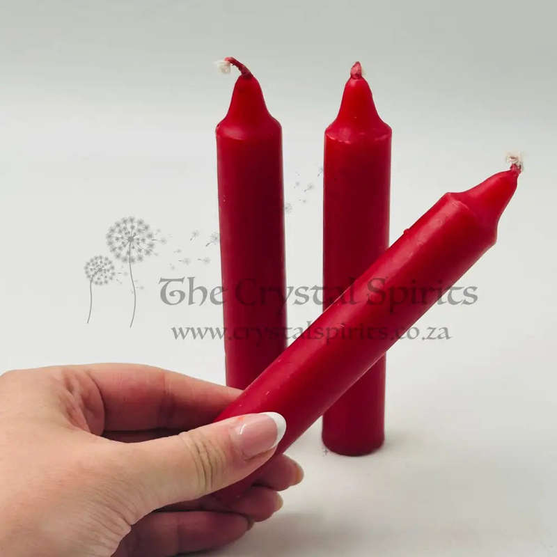 Red Solid Coloured Ritual Candles