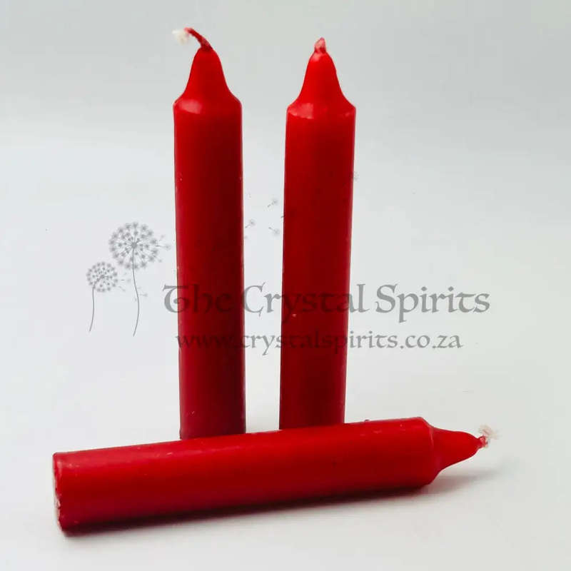 Red Solid Coloured Ritual Candles