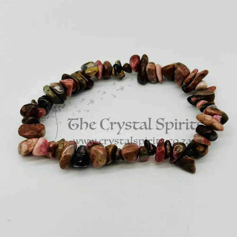 Rhodonite Chip Crystal Bracelet