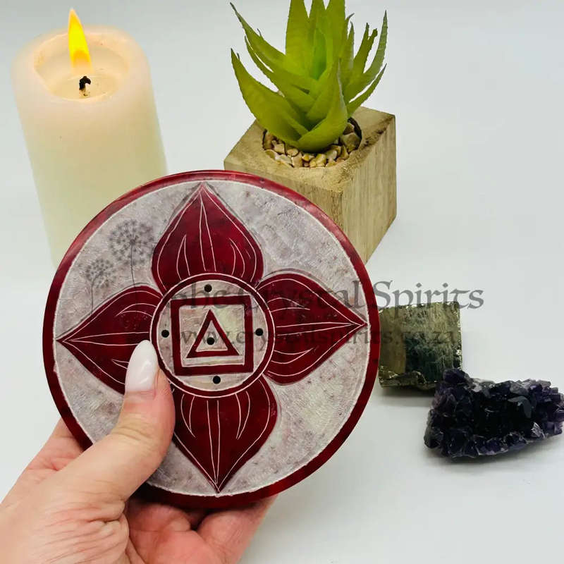 Root Chakra Soapstone Incense Holder
