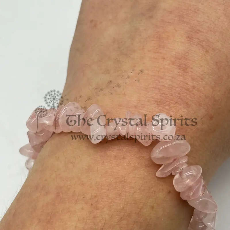 Rose Quartz Chip Crystal Bracelet