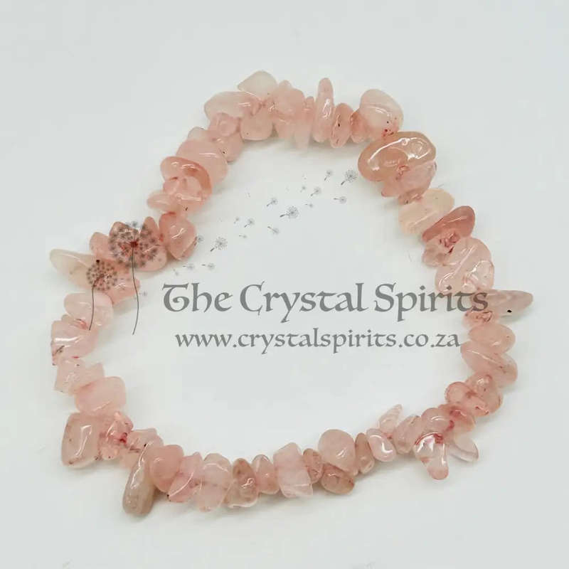Rose Quartz Chip Crystal Bracelet