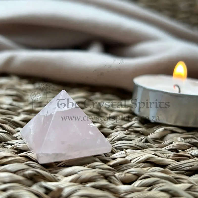 Rose Quartz Crystal Pyramid