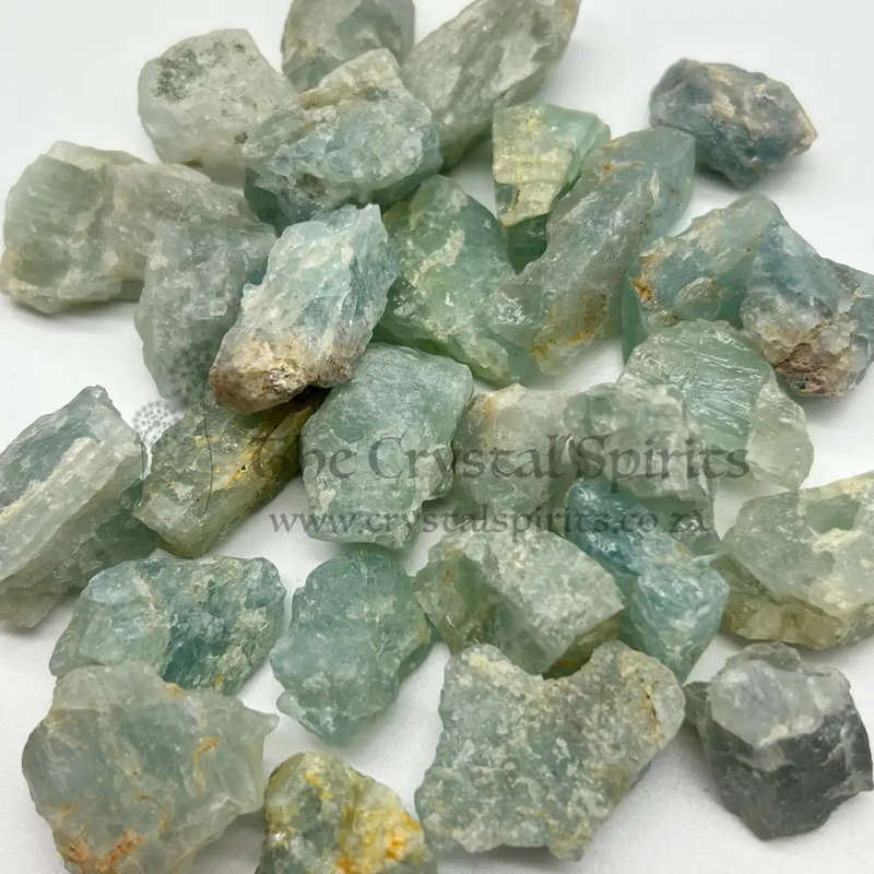 Rough Aquamarine Crystals for Courage
