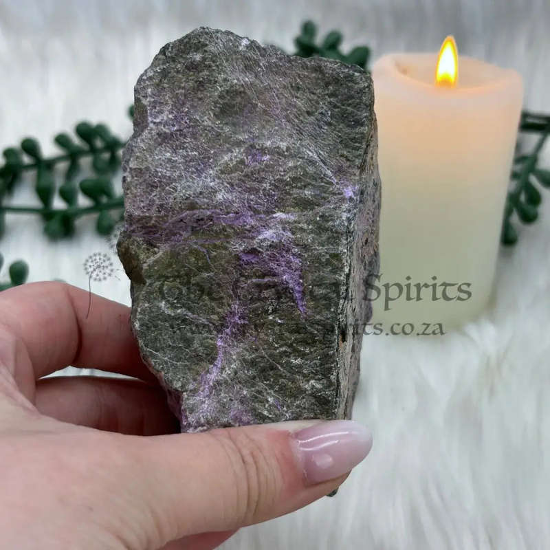Rough Stichtite with Green Serpentine