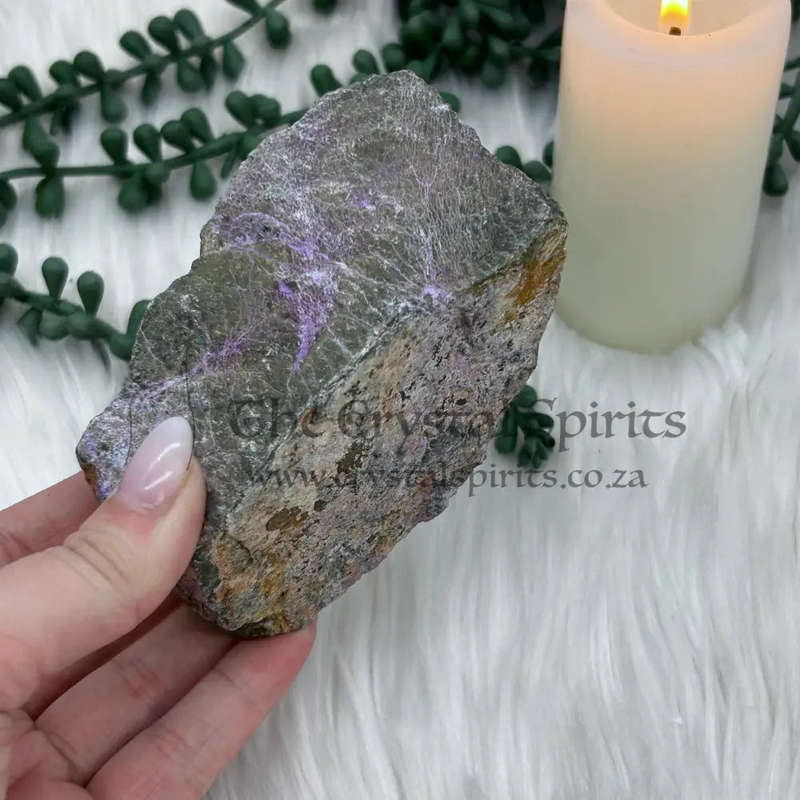 Rough Stichtite with Green Serpentine